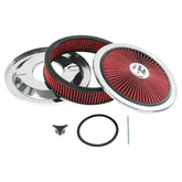 SMTRUILAN high flow round air filter top chrome for improved airflow