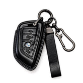 Smyfob BMW Key Fob Cover leather material close-up, premium protection and elegant shine.