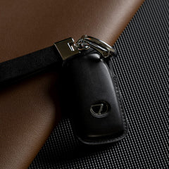 Smyfob leather cover with lanyard ensures easy access and secure handling