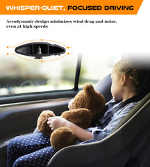 Snailfly crossbars aerodynamic profile reduces wind noise at highway speeds.