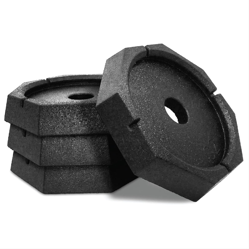 SnapPad XTRA 4-Pack under RV jack feet for quick installation and stability.