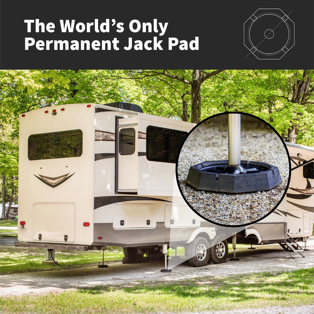 SnapPad XTRA Singles near wheel feet for rugged, weather-resistant protection