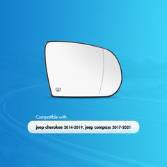 SNEMEEY Compass mirror front view highlights chrome finish and fit