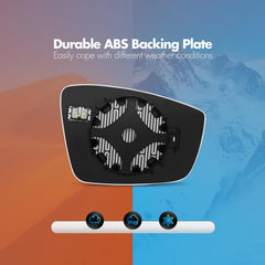 SNEMEEY OE-style snaps keep the mirror securely attached at highway speeds.