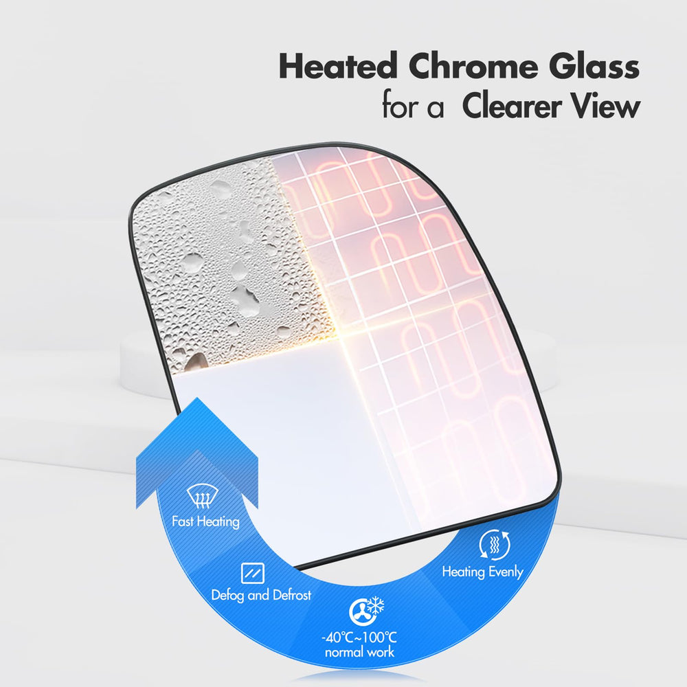 SNEMEEY back-panel compatible mirror ensures secure mounting on the original housing