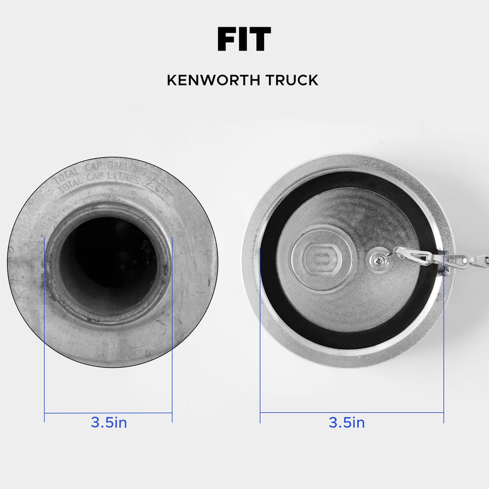 Snobli aluminum diesel cap showing stainless chain and bail for durability.