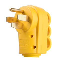 SnowyFox RV 50A plug with copper pins enables stable, high-current connections.