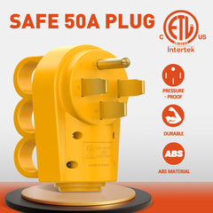 SnowyFox plug with flame retardant housing enhances outdoor safety.