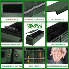 Snuopfy collapsible trunk storage system folds compactly when not in use