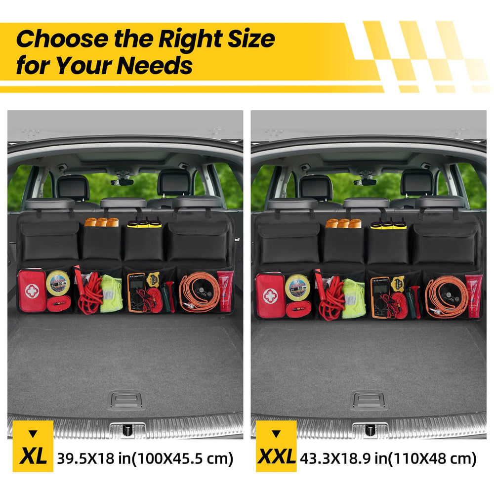 Snuopfy eight-pocket storage for SUV enhances grocery and toy organization on the go