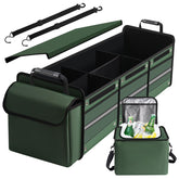 Snuopfy trunk organizer with three compartments for versatile storage