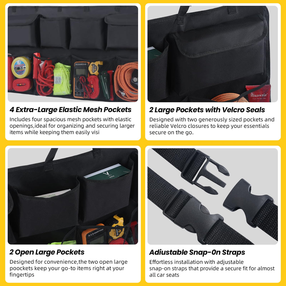 Snuopfy Velcro base keeps organizer steady on uneven roads