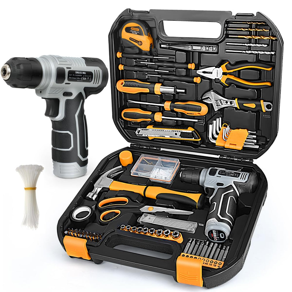 SOARFLY Upgradd 180pc tool set with compact toolbox for organized DIY projects.