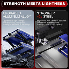 Bottom anti-slip pad on blue lift guards floors and prevents movement
