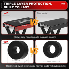 SOARSHARK top rubber pad prevents slipping and protects the bike during lifts.