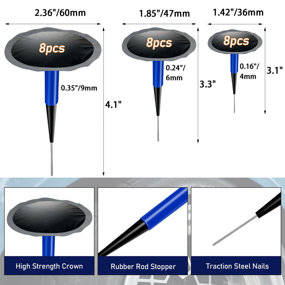 Socpuro tungsten buffing wheel ready to prepare damaged tire surfaces for repair.