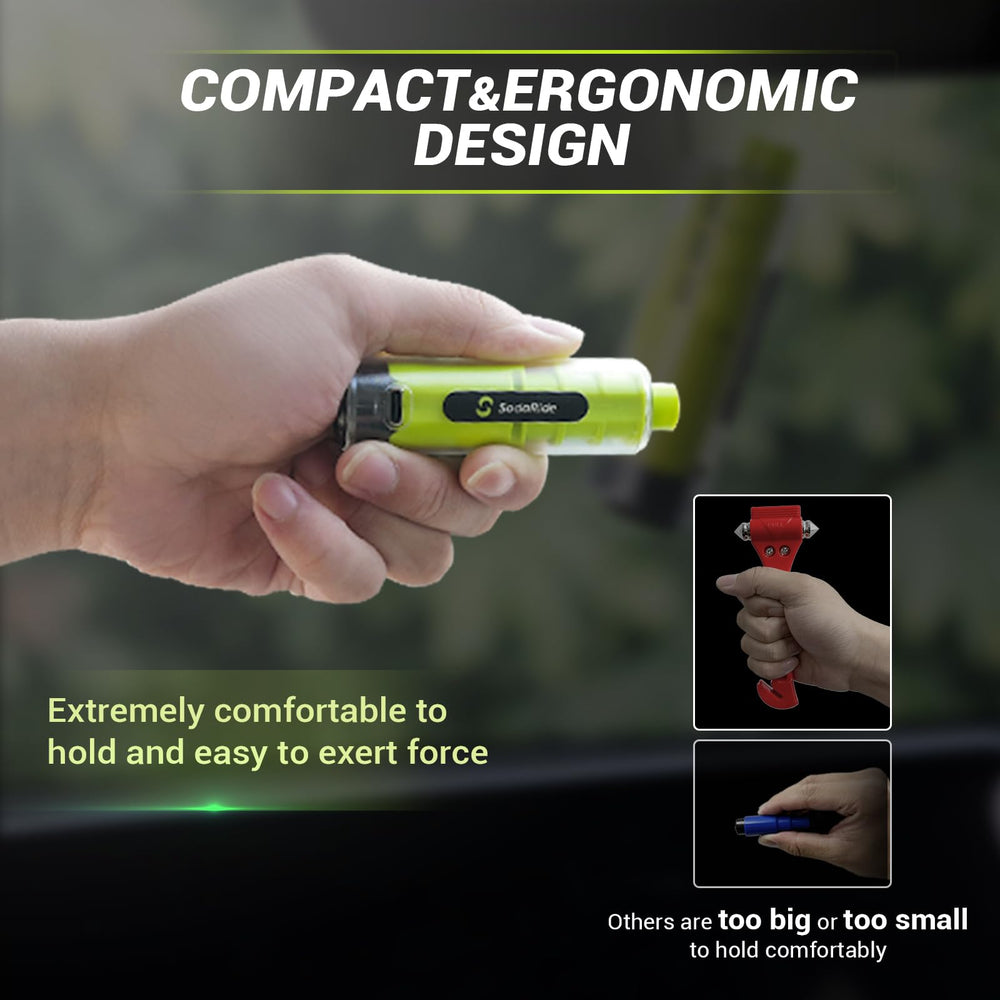 SodaRide durable shell resists drops and harsh conditions during emergencies
