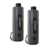 SodaRide window breaker and seatbelt cutter with flashlight, a two-in-one tool for car emergencies.