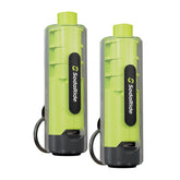 Sodaride window breaker with seatbelt cutter and flashlight in green for quick emergency escape.