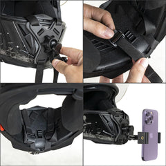 Phone clip width 2.4–3.9 inches on SOH Mingying helmet mount