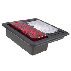 Solarhome tail light 6670284 lens close-up shows durable lens.