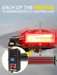 Solary curing lamp rotating head allows full coverage in narrow areas.