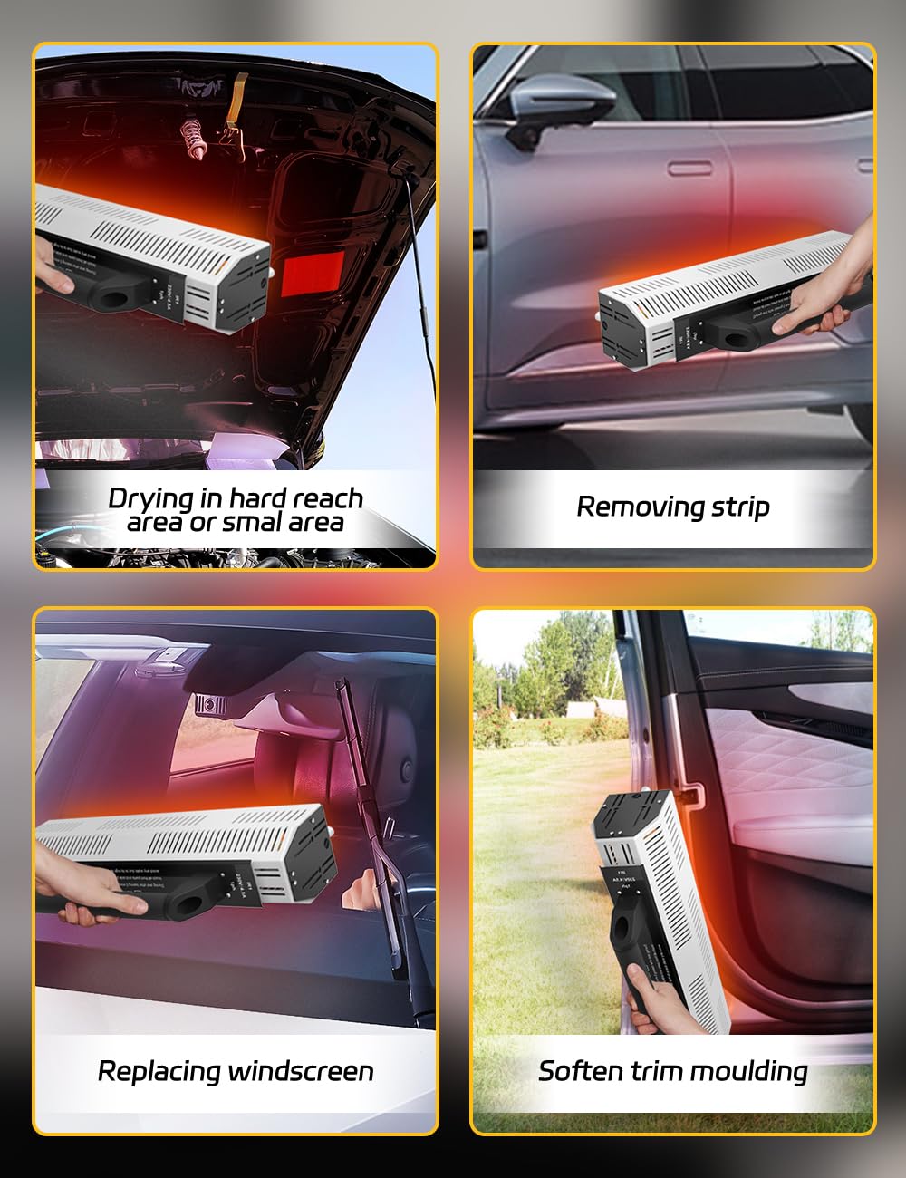 Solary infrared lamp applied to spot repairs and local drying tasks.