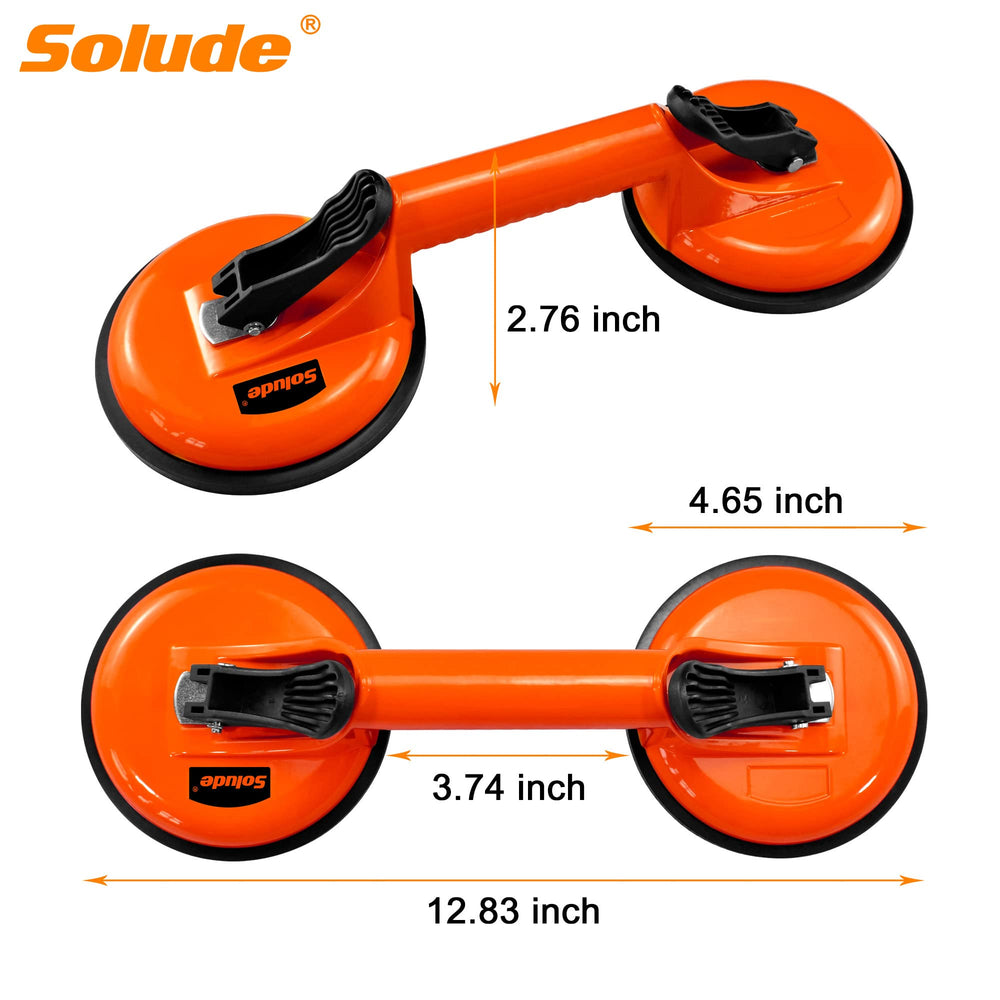 SOLUDE suction cup base rubber grips smooth surfaces securely
