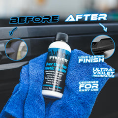 Solution Finish long-lasting restoration on plastic trim with spaced applications