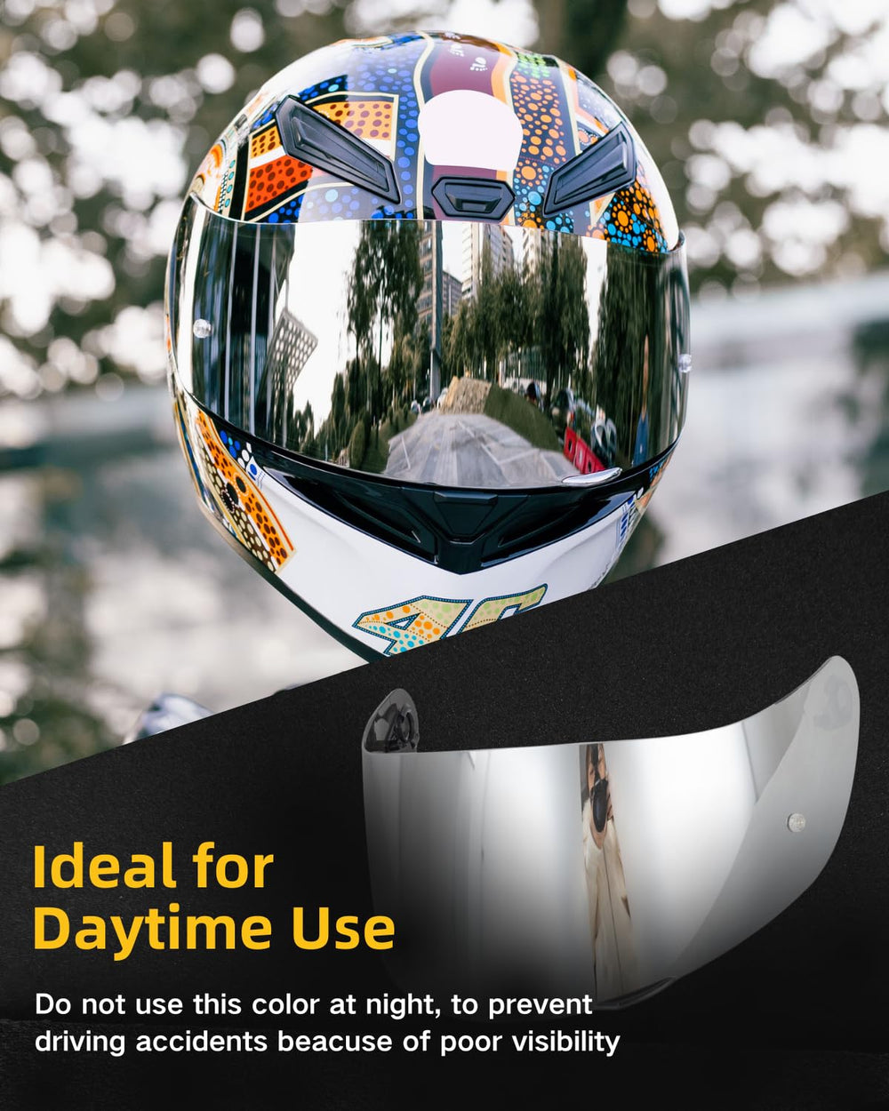 Soman K1S tinted visor provides UV shielding and crisp views.