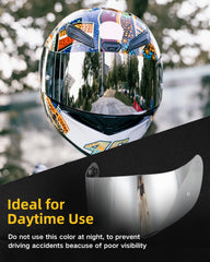 Soman K1S tinted visor provides UV shielding and crisp views.