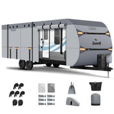 Somokg 7-layer RV cover top view provides rugged protection for 30–33 ft trailers.