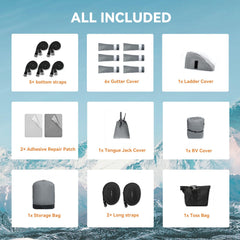 Somokg complete package includes straps and patches for simple installation.