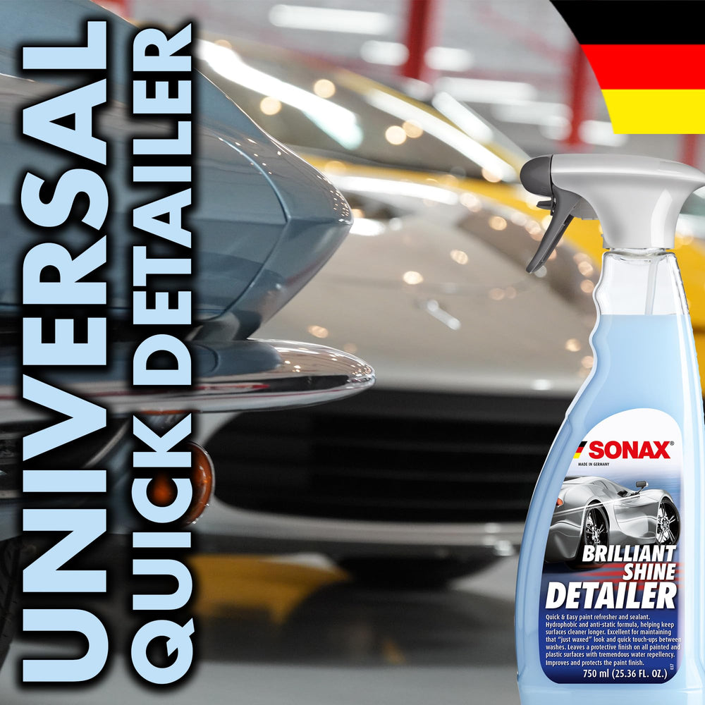 SONAX Brilliant Shine Detailer delivers a glassy paint look after application on various vehicles