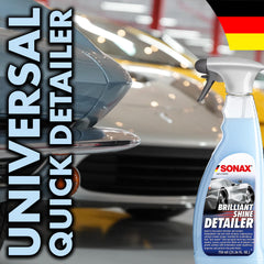 SONAX Brilliant Shine Detailer delivers a glassy paint look after application on various vehicles