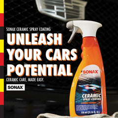 SONAX Ceramic Spray Coating on-paint demonstrates durable protection against dirt.