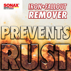 SONAX Iron+Fallout Remover on wheels and paint delivers professional-grade results.