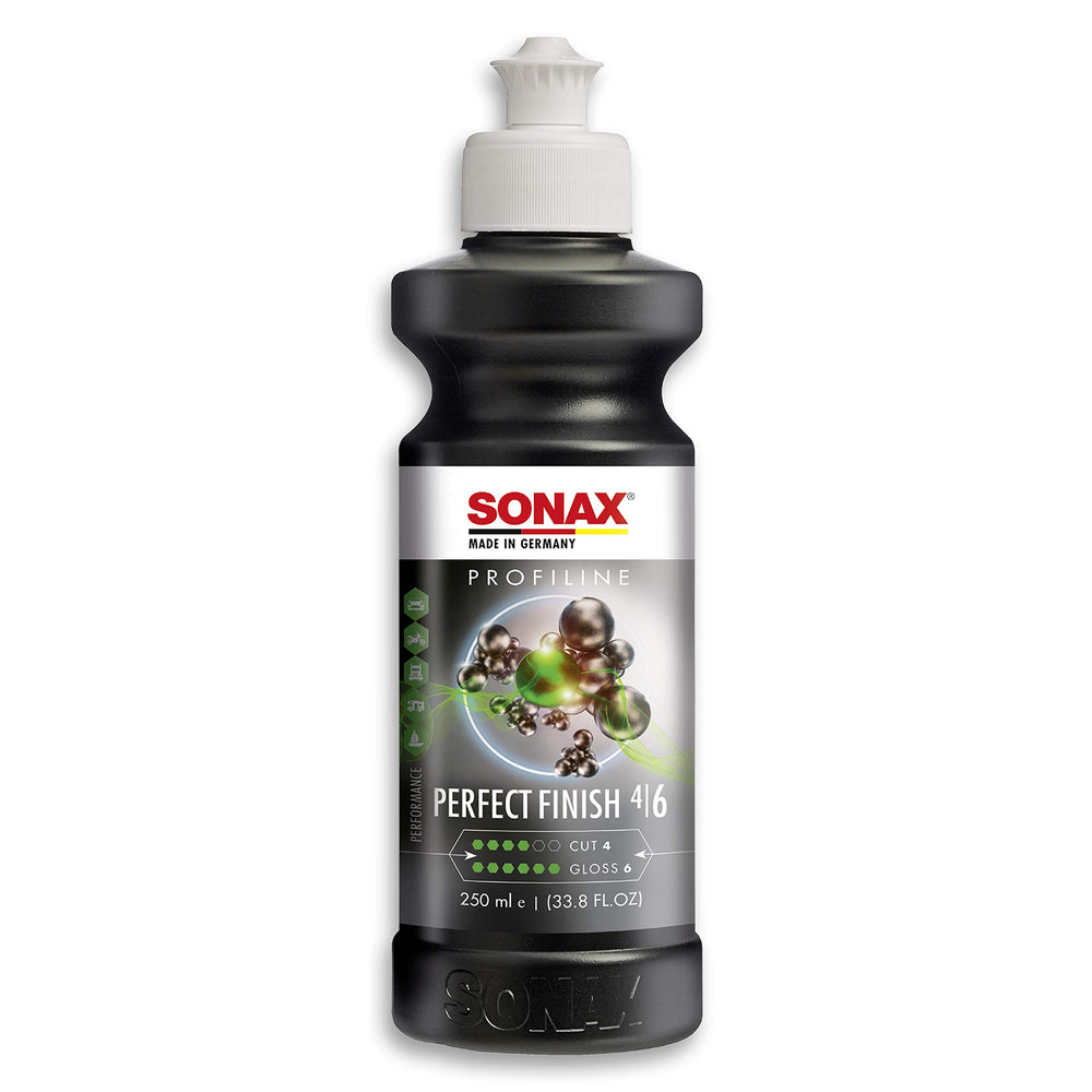 SONAX Perfect Finish 250ml bottle ready for paint correction