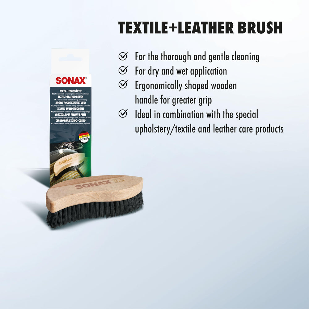 SONAX Textile & Leather Brush ideal for professional interior detailing