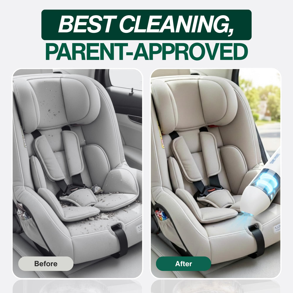 SonicPower pet hair removal on upholstery for tidy surfaces.