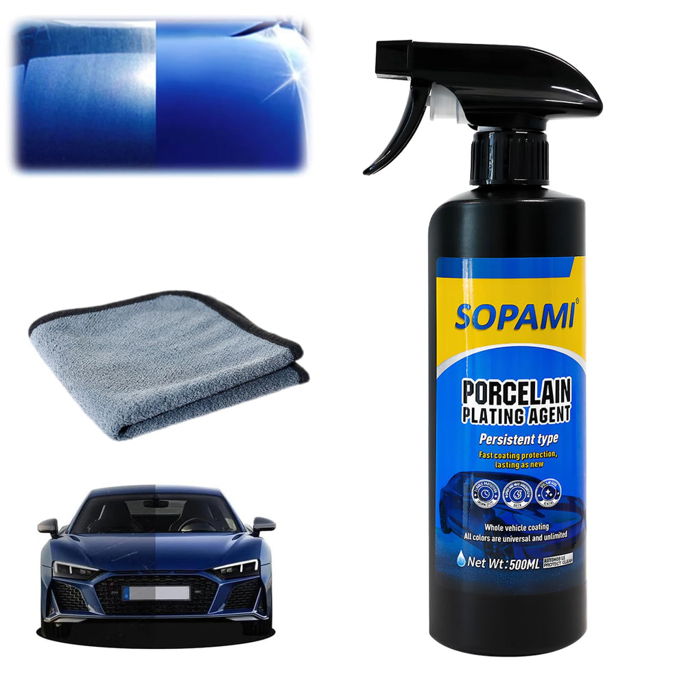 SOPAMI car coating spray shows quick-effect finish for showroom shine