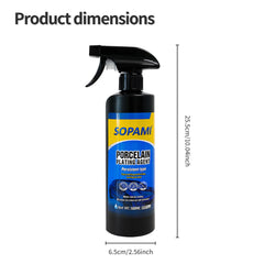 SOPAMI Quick Coat Spray bottle close-up showing scratch repair capability on paint.