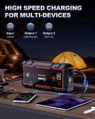 Soulor LCD display shows remaining power and output in real time.