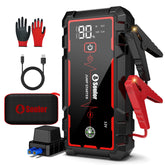 Soulor Jump Starter 5000A front view shows compact, portable emergency power.