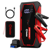 Soulor Jump Starter 5000A front view showing compact size for storage