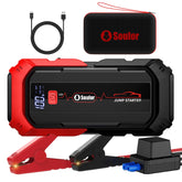 Soulor Jump Starter compact design for easy roadside portability.