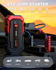 Soulor Jump Starter LCD display shows remaining power at a glance.