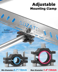 SOZATO Starlink Mini Mount adjustable-pipe-clamp fits 0.7 to 1.4 inches pipes