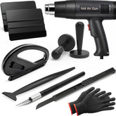 Spanno heat gun for vinyl wrap smooths curves and helps conform film.