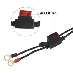 SPARKING SAE battery extension cable enables charging on the go.